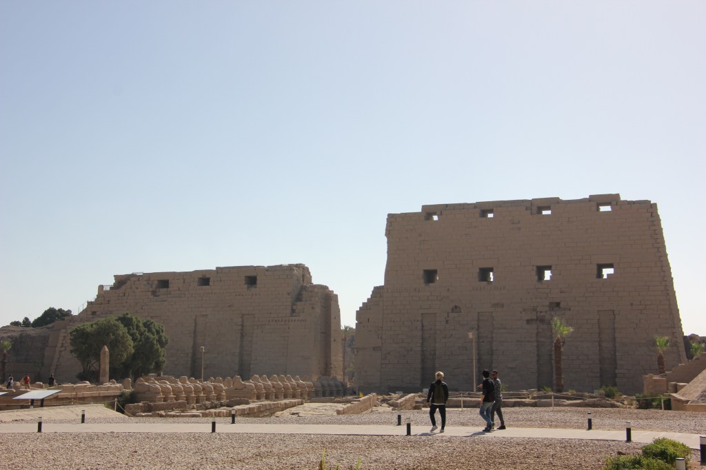 approaching Karnak Temple Complex
